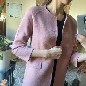 Jackie Kennedy-style Light Pink Coat